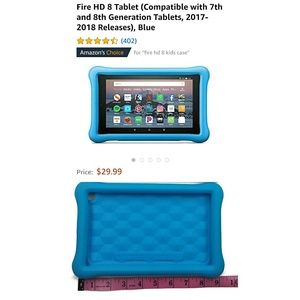 Kids proof blue case for amazon HD tablet